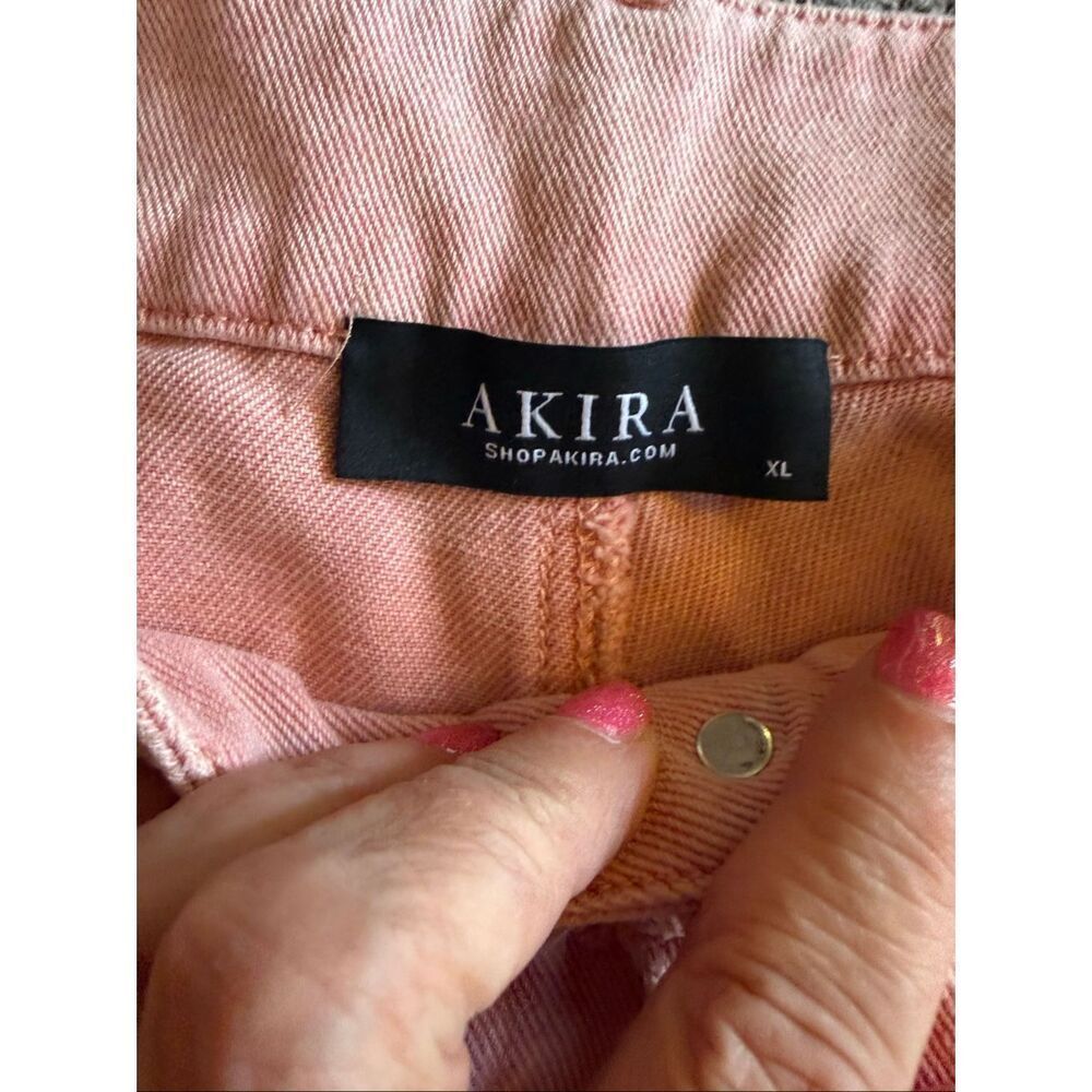 AKIRA Pink Two Tone Wide Leg Carpenter Jeans XL Y2K Barbiecore - Picture 5 of 11